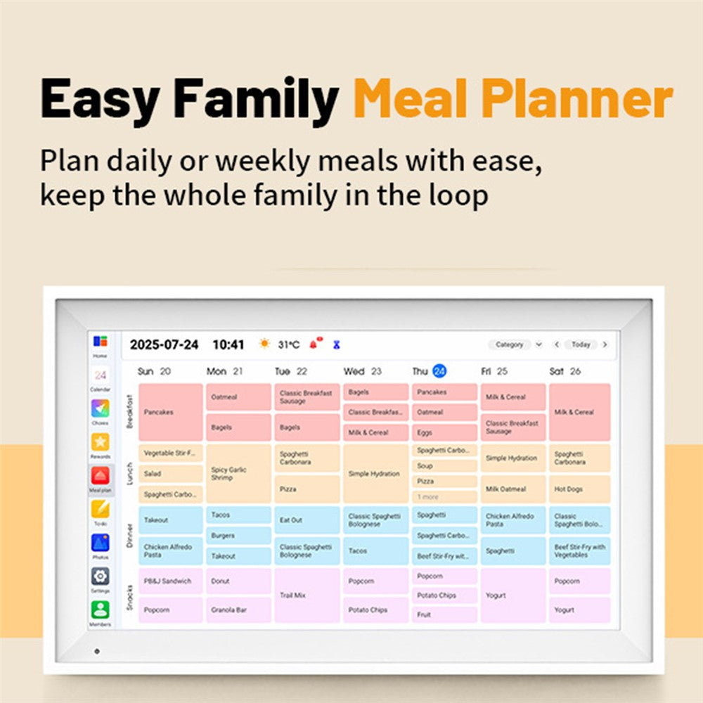 10 Inch AI Smart Family Calendar Planner Touchscreen Display Task Manager for Home Organization, 3GB+32GB