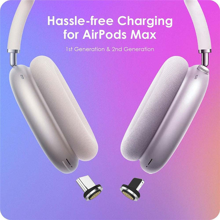 Wireless Charging Stand for AirPods Max with magnetic dock, LED indicator, and smart sleep mode