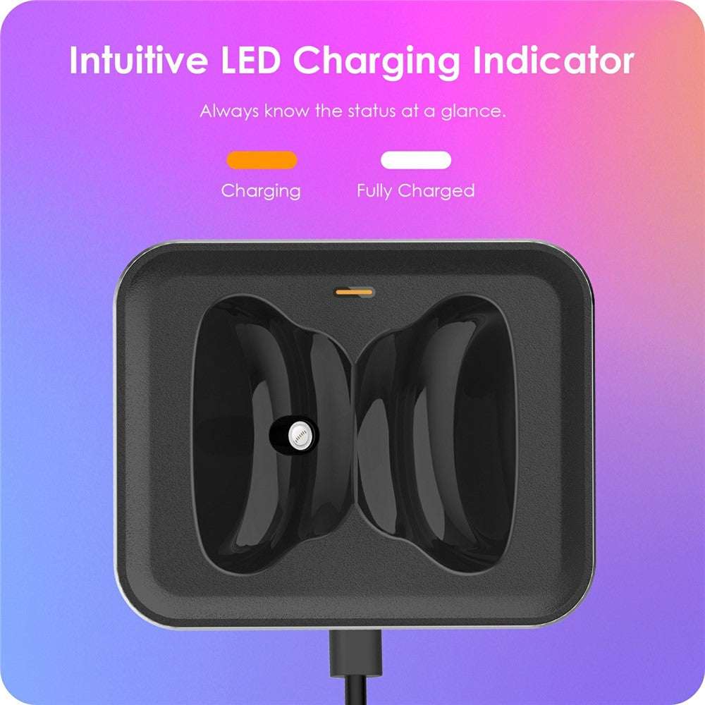 Wireless charging stand with magnetic dock and LED indicator for AirPods Max headphones
