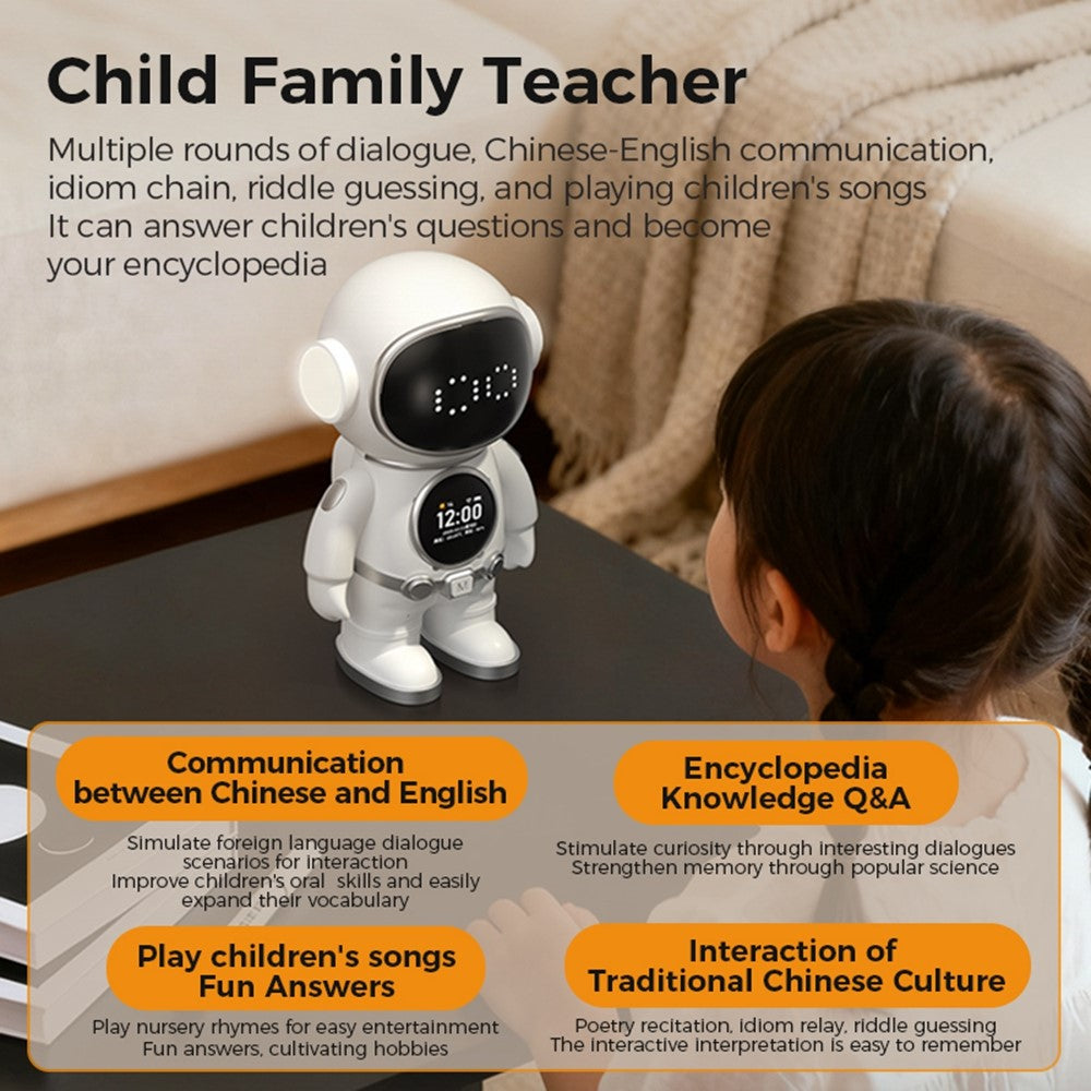 BOWAI OBC8 AI Smart Talking Robot Interactive Educational Companion with LED Expression Display Desktop Learning Robot