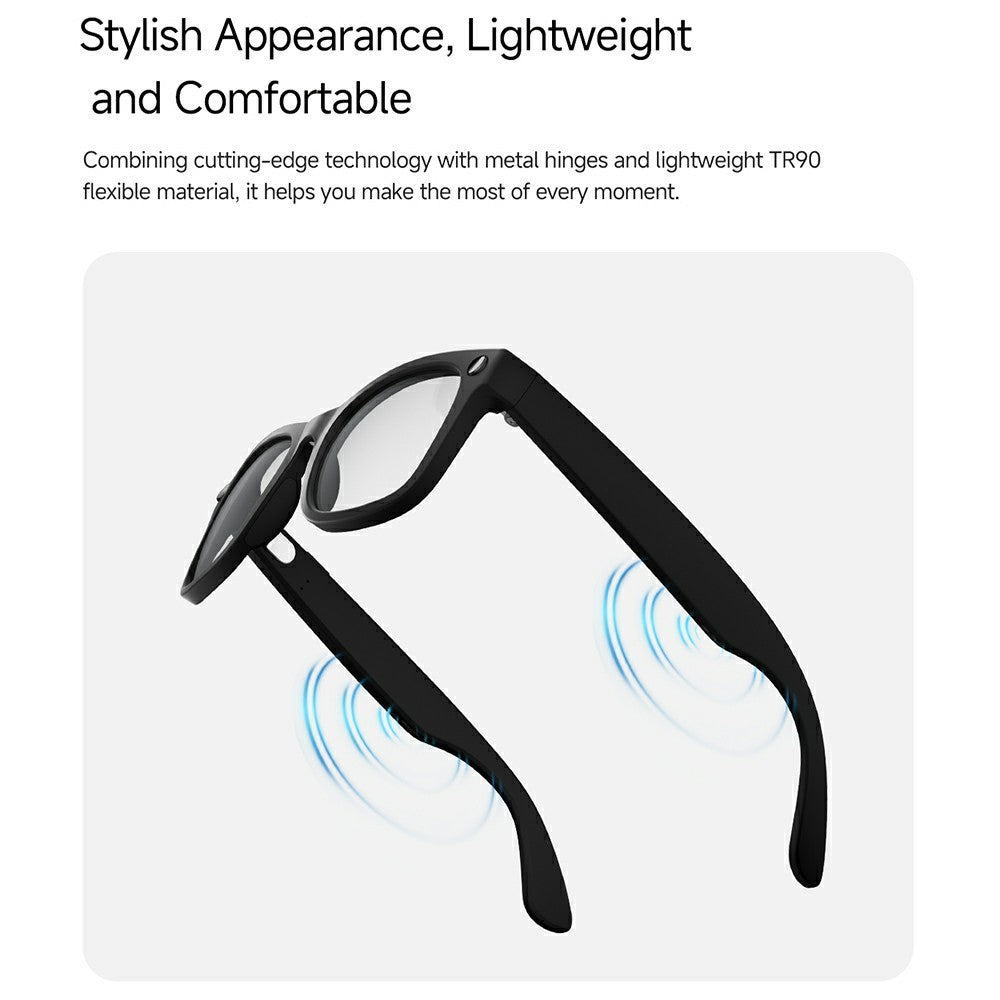 MT5 Ultra Smart Glasses 8MP Camera AI Real-Time Translation Bluetooth-compatible Call Eyeglasses with 2000mAh Charging Case