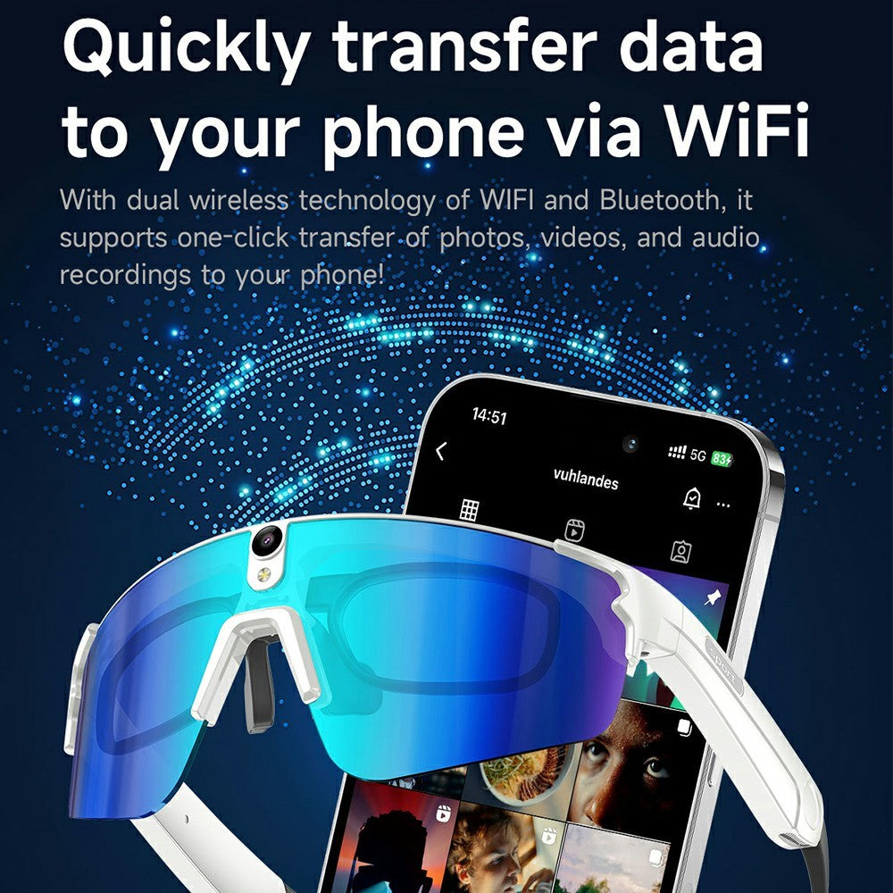 L805 AI Smart Camera Glasses 4K Video Recording EIS Stabilization Bluetooth-compatible Audio Eyeglasses