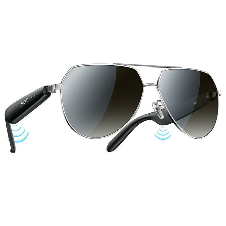 YESIDO IO44 Smart Audio Glasses Bluetooth-Compatible 5.4 Open-Ear Headphones / Polarized Sunglasses with Microphone for Travel / Business