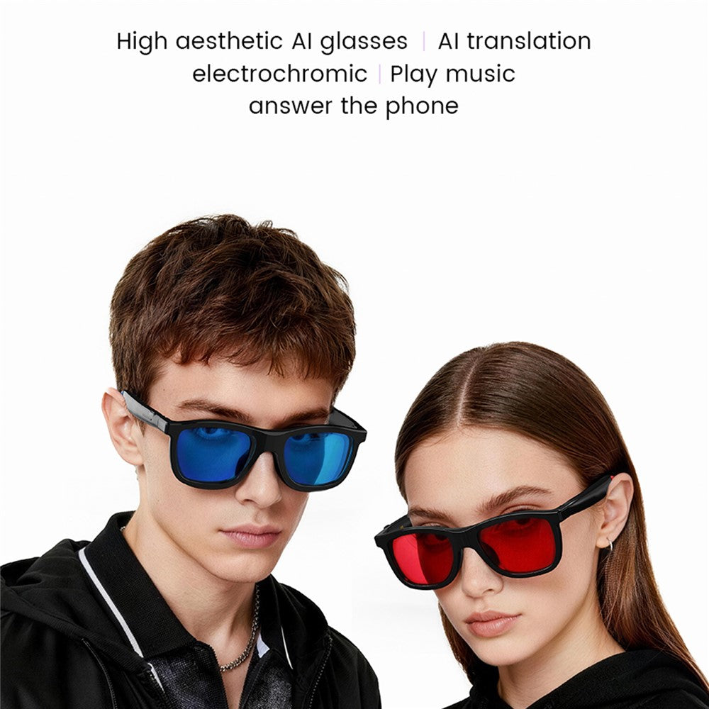 E05 AI Smart Glasses 4-Level Touch Color Change Bluetooth-compatible Translation Eyeglasses with Electrochromic Lenses