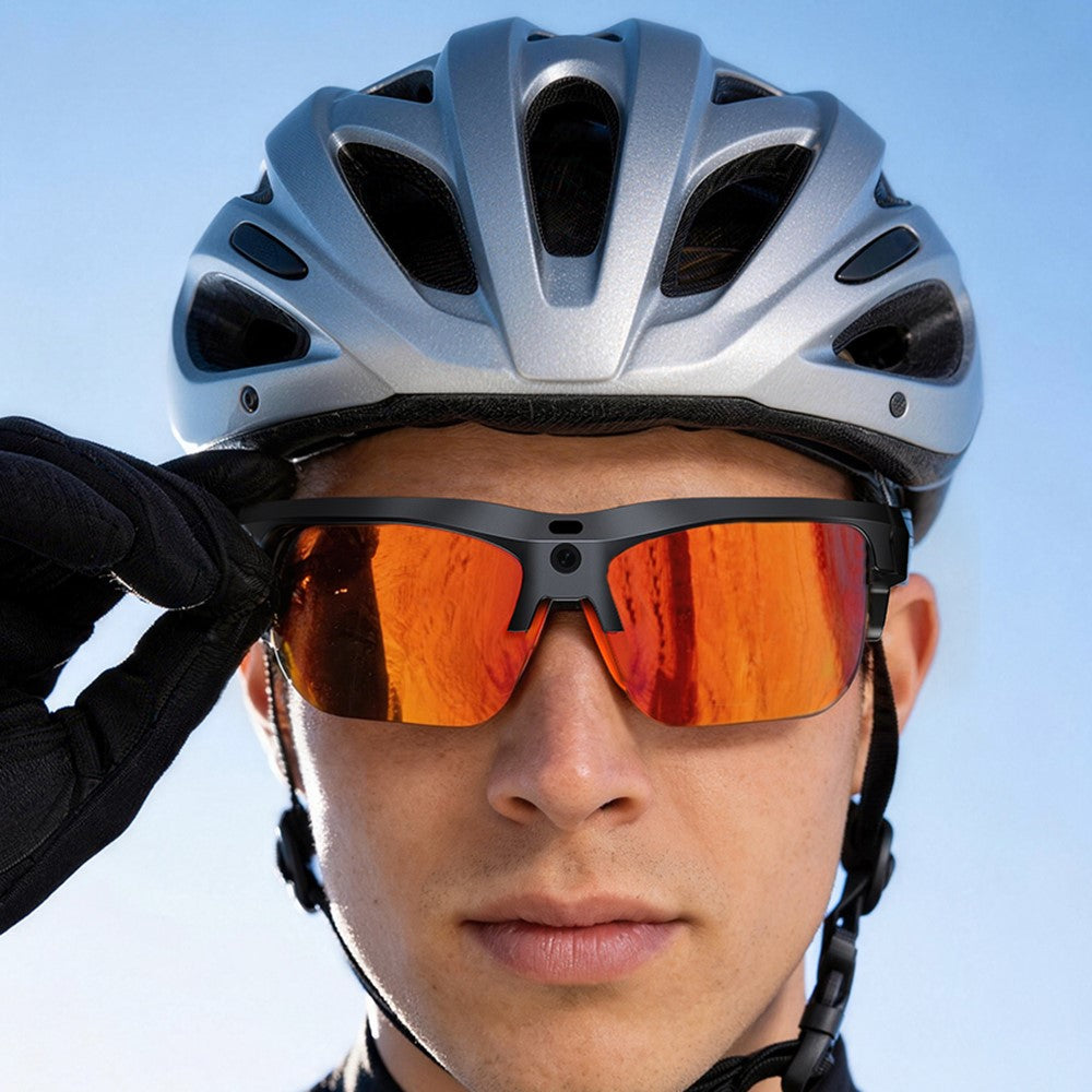 E08 AI Smart Glasses 1300W Camera Voice Control Everything Recognition Translation Eyeglasses for Sports Cycling