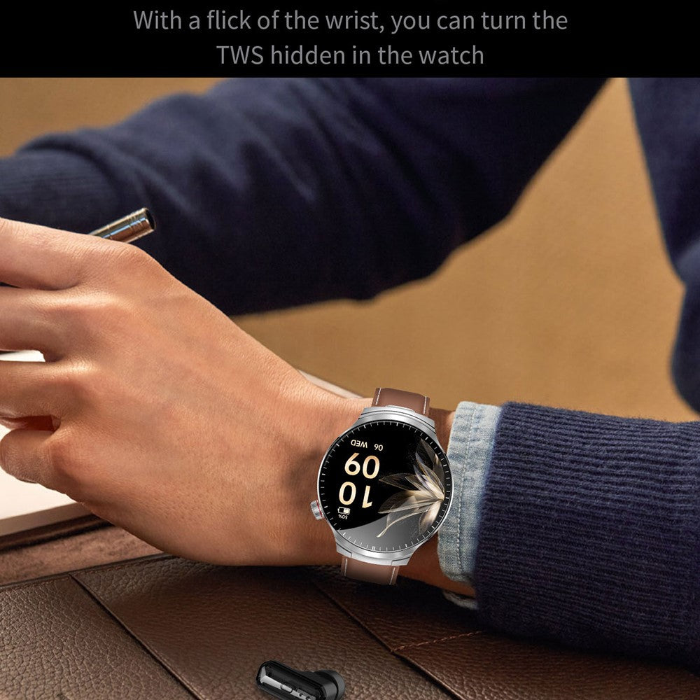 T100 Health Monitoring Bluetooth-compatible Call Sports Wristwatch 2 in 1 TWS Earbuds Smart Watch