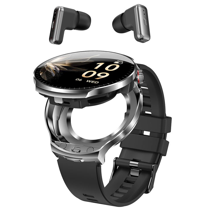T100 Health Monitoring Bluetooth-compatible Call Sports Wristwatch 2 in 1 TWS Earbuds Smart Watch