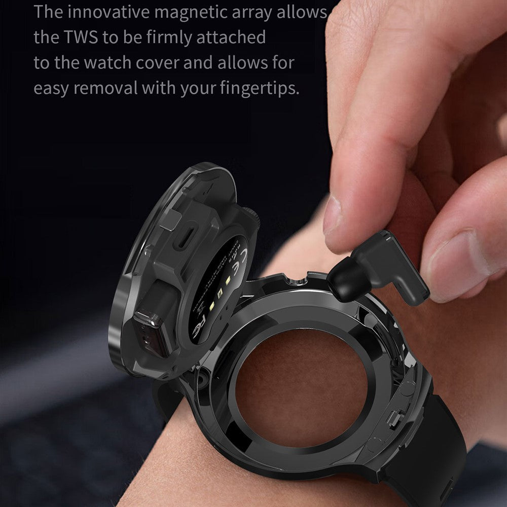 T100 Health Monitoring Bluetooth-compatible Call Sports Wristwatch 2 in 1 TWS Earbuds Smart Watch