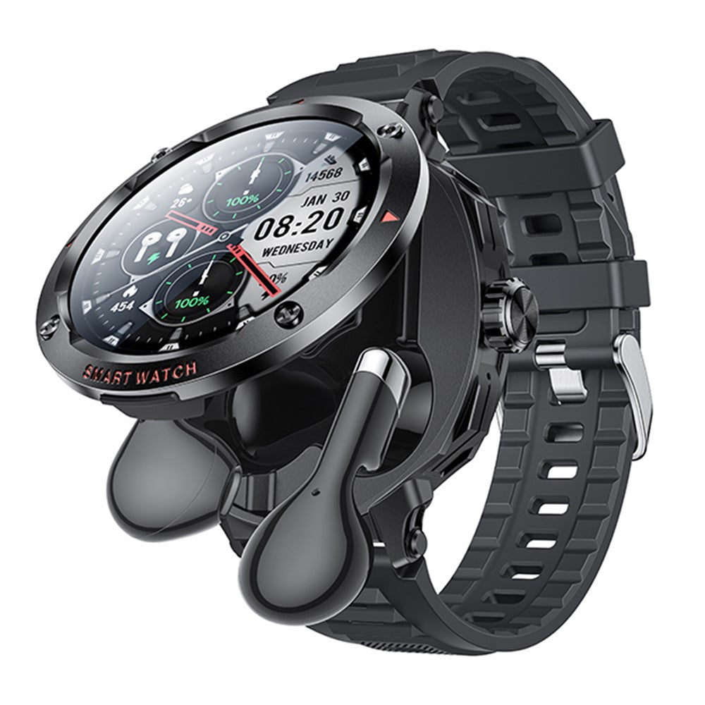YESIDO IO50 2-in-1 Smart Watch with TWS Earbuds 1.46inch HD Screen Bluetooth-compatible Health Monitor