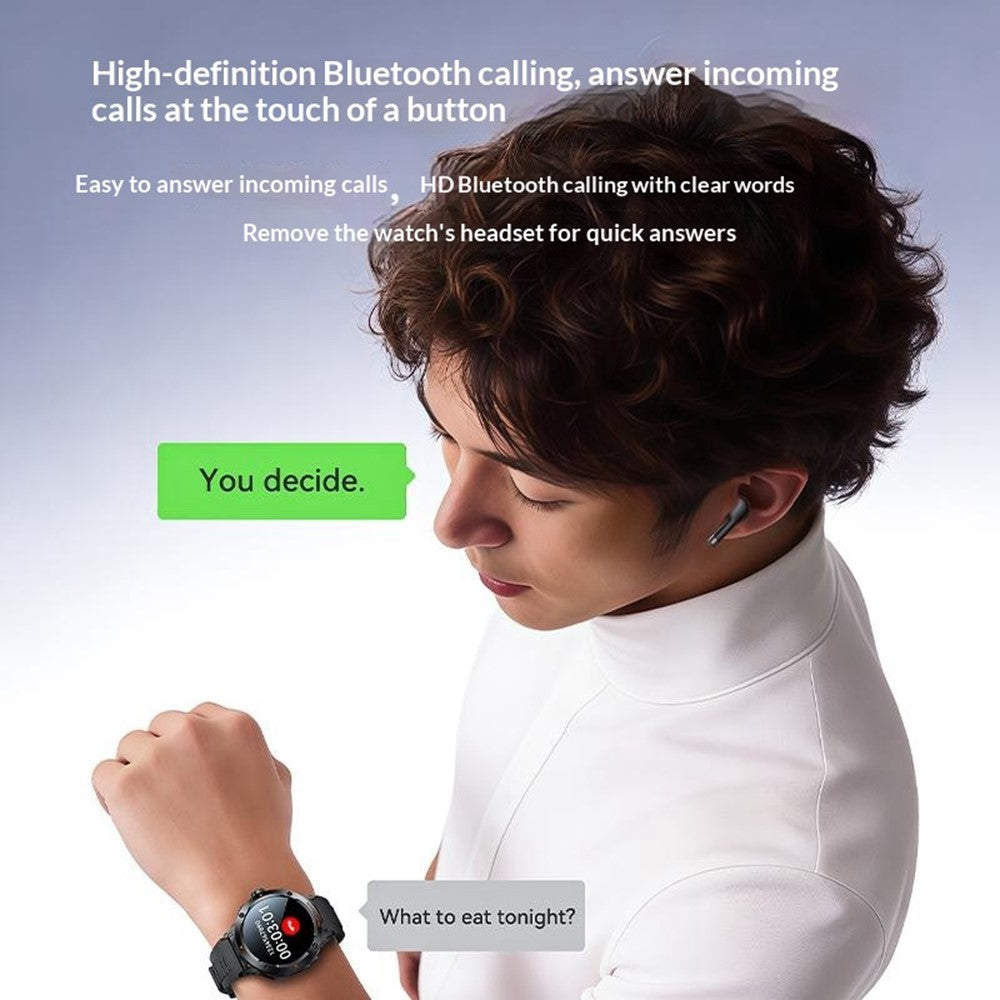 YESIDO IO50 2-in-1 Smart Watch with TWS Earbuds 1.46inch HD Screen Bluetooth-compatible Health Monitor
