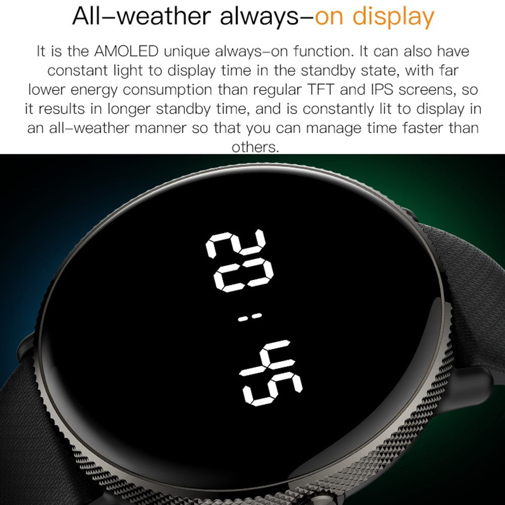 S61 1.43-inch AMOLED Screen Women Smart Watch Heart Rate Monitoring Bluetooth-compatible Calling Waterproof Smart Bracelet
