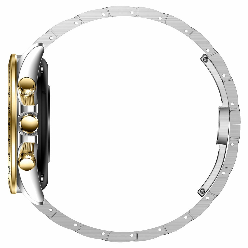 AK63 Bluetooth-compatible Call AMOLED Screen Smart Watch Bracelet with Steel Strap