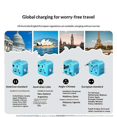 MOMAX UA37 1-World Pocket Mini Ultra-Thin Universal Travel Charger Adapter 2500W Global Plug Wall Charger