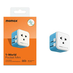 MOMAX UA37 1-World Pocket Mini Ultra-Thin Universal Travel Charger Adapter 2500W Global Plug Wall Charger