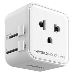MOMAX UA37 1-World Pocket Mini Ultra-Thin Universal Travel Charger Adapter 2500W Global Plug Wall Charger