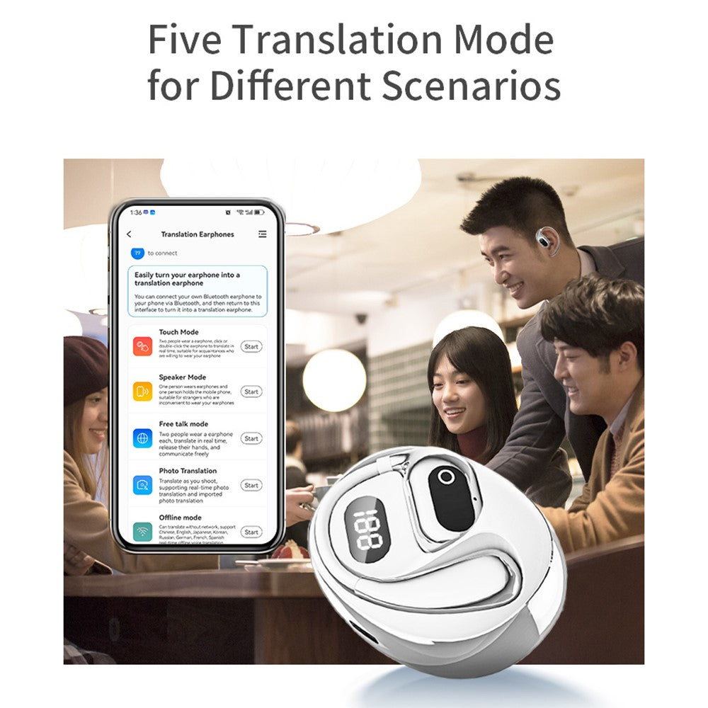 XG99 144 Languages Smart Voice Translation Earphones Bluetooth-Compatible OWS Open Ear Headphones