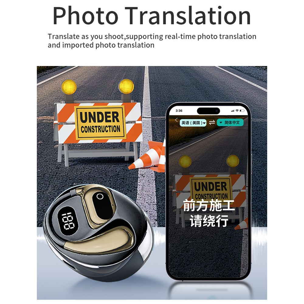 XG99 144 Languages Smart Voice Translation Earphones Bluetooth-Compatible OWS Open Ear Headphones