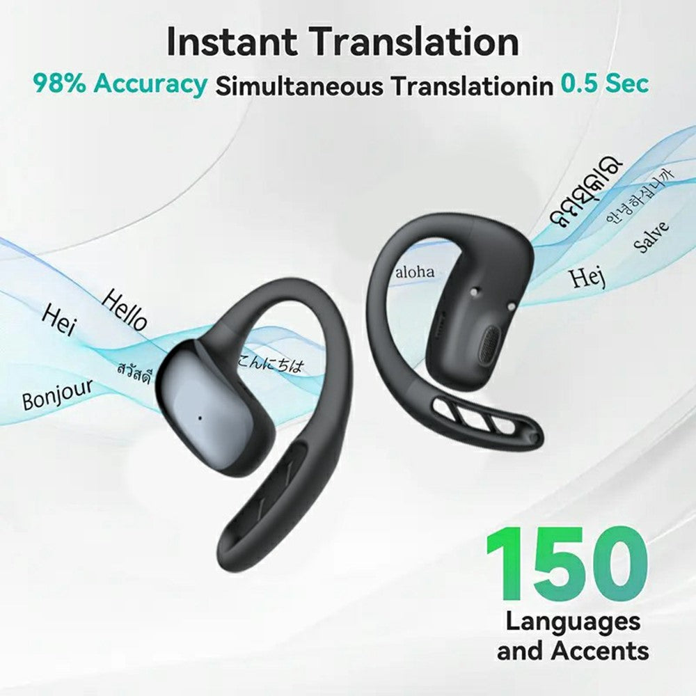V22 Real-Time Translation Headset Multi-Language Interpretation Conference Travel Abroad Smart Earphones