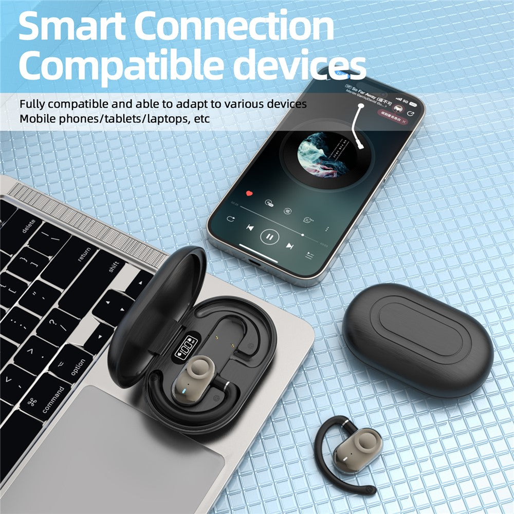 BT 5.4 AI Smart Translator Earbuds Open Ear Design Multi-Angle Adjustable Language Translation