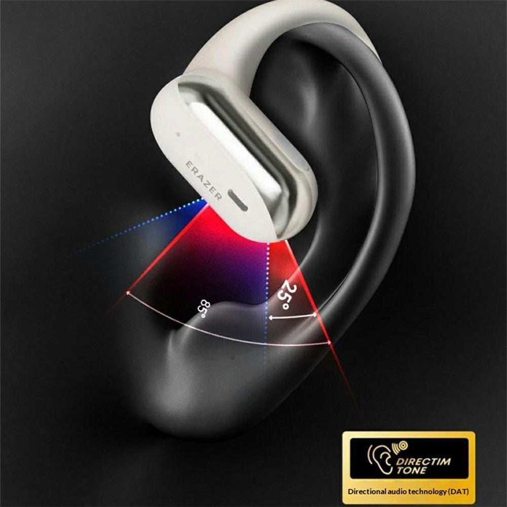 ERAZER ER50 wireless open-ear earbuds with Bluetooth, ENC noise cancelling, IPX7 waterproof, and charging case