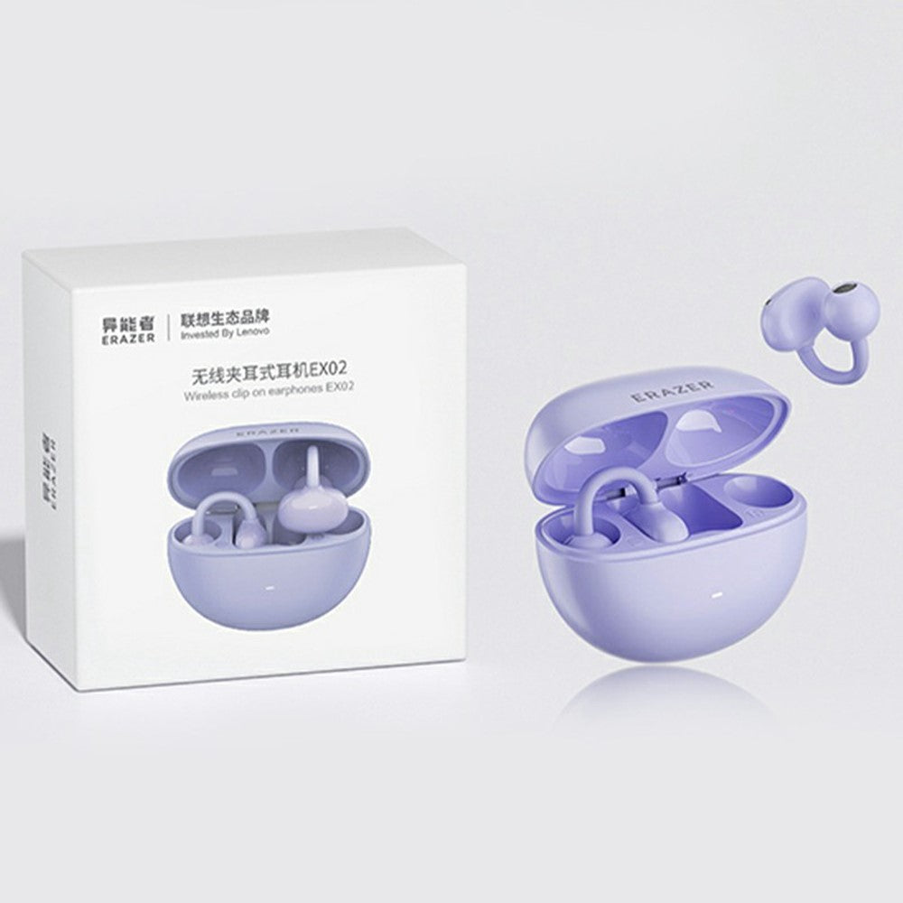ERAZER EX02 Wireless Ear Clip Headphones Bluetooth-compatible 5.4 Open Ear Earbuds for Sports (Invested By Lenovo)