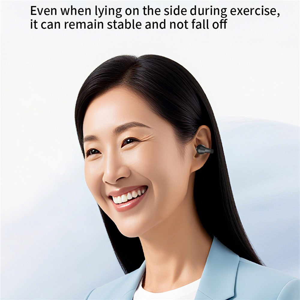 Single Ear Bluetooth-compatible 5.4 Ear Clip Earphone 8H Battery Life Lightweight Business Sports Headphone