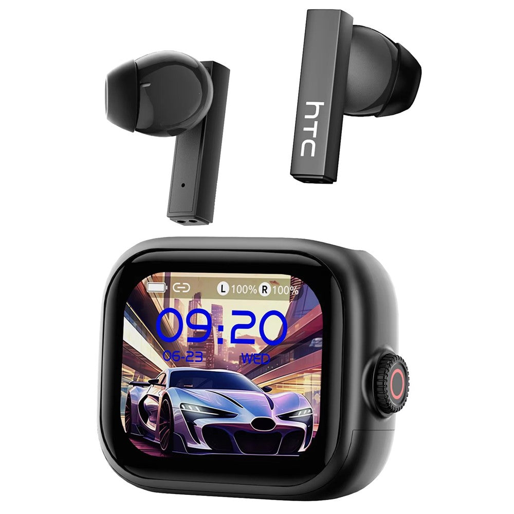 HTC NE40 134 Languages AI Translation Earbuds Noise Cancellation Bluetooth-compatible 6.0 Earbuds with 2.0 Inch HD Screen Charging Case