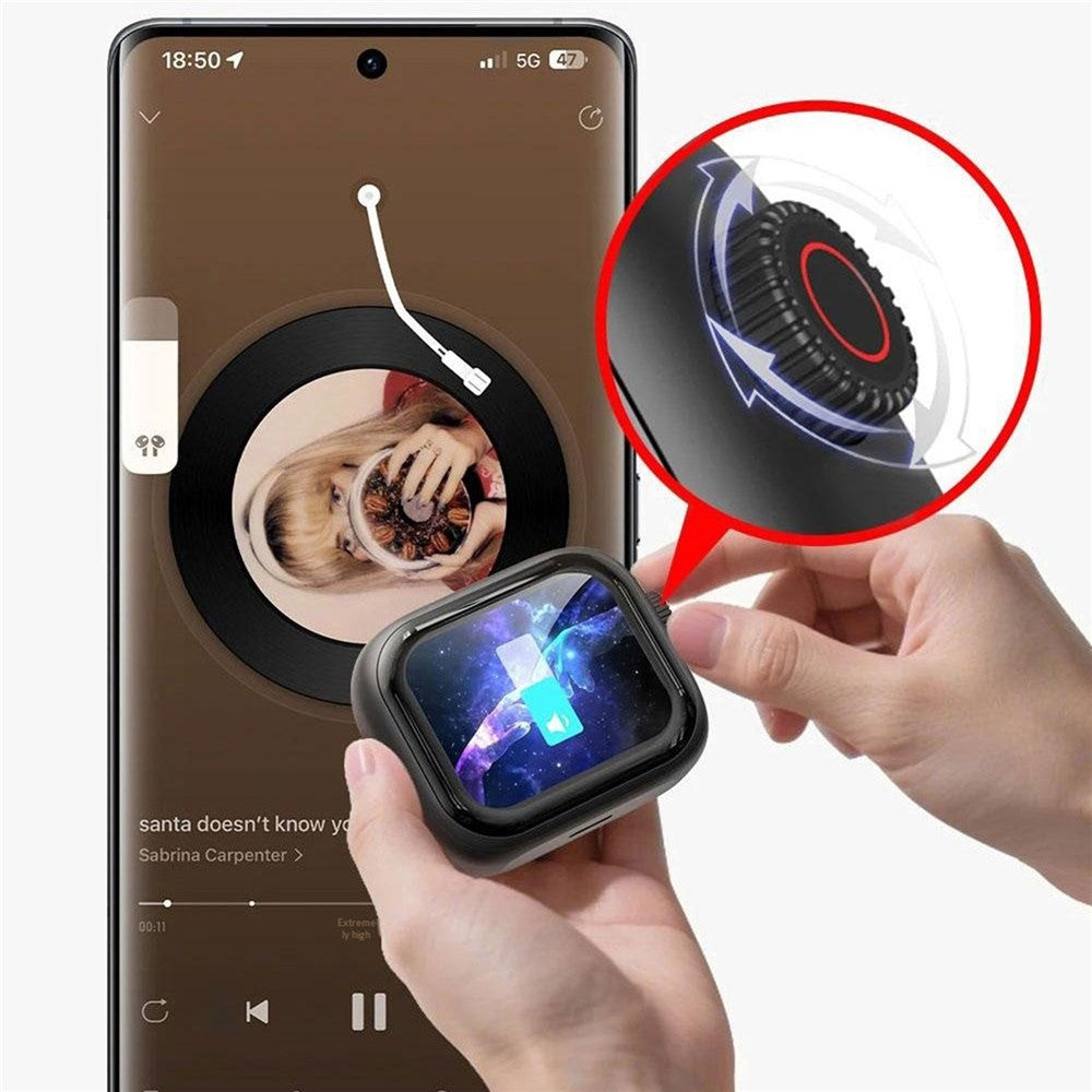 HTC NE40 134 Languages AI Translation Earbuds Noise Cancellation Bluetooth-compatible 6.0 Earbuds with 2.0 Inch HD Screen Charging Case