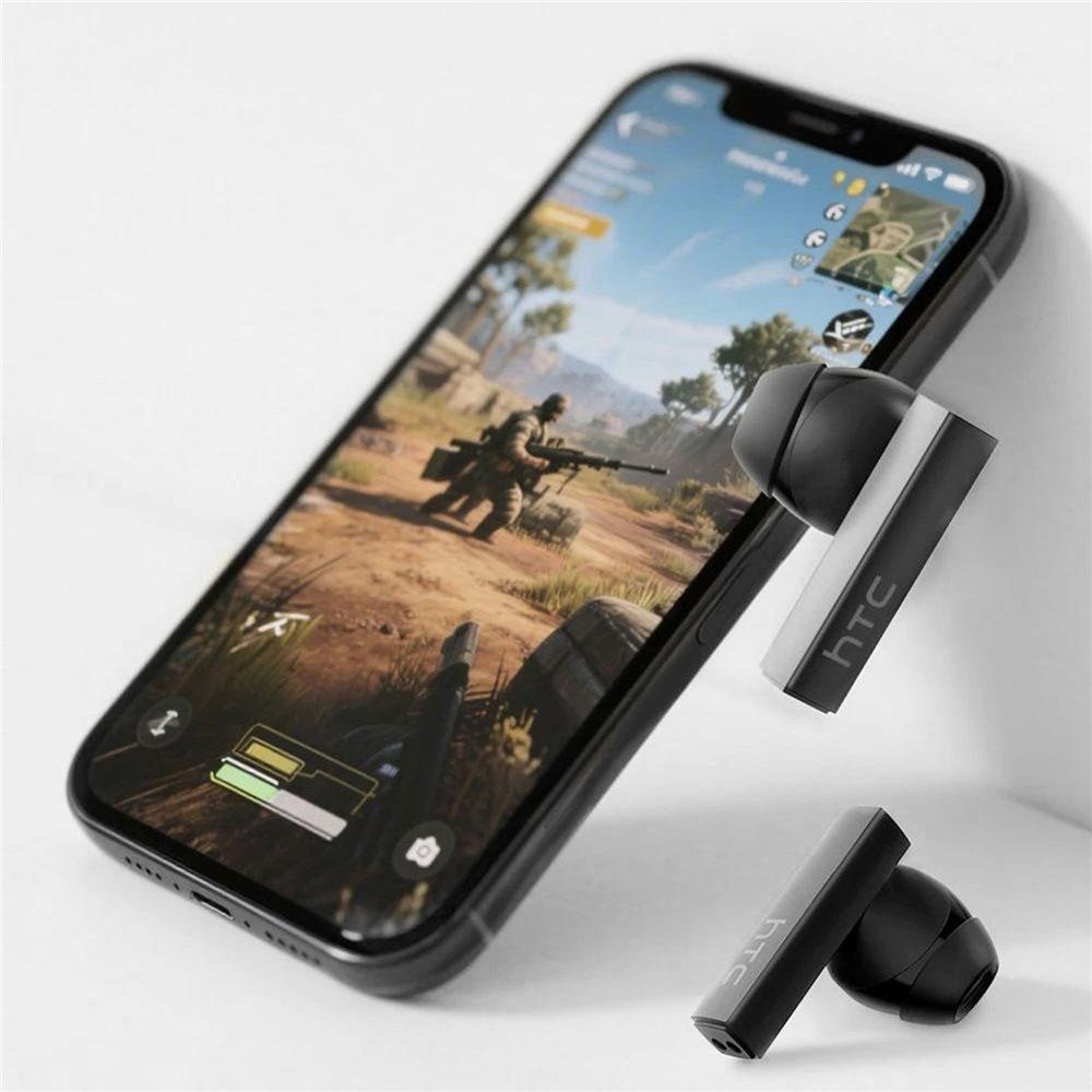 HTC NE40 134 Languages AI Translation Earbuds Noise Cancellation Bluetooth-compatible 6.0 Earbuds with 2.0 Inch HD Screen Charging Case