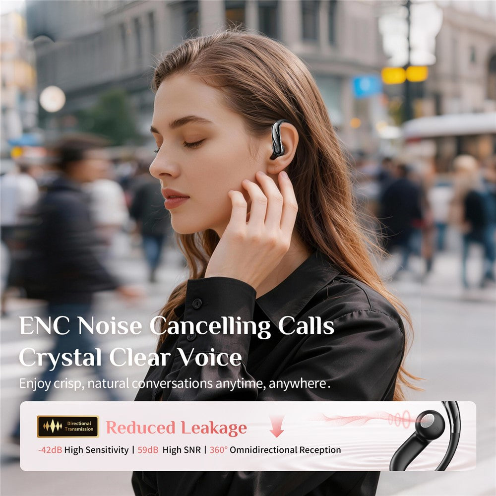 SAYROSE RJ-68 Wireless Open Ear Hook Sport Earphones Handbag Design Bluetooth-compatible 6.0 ENC Noise Cancelling Earbuds