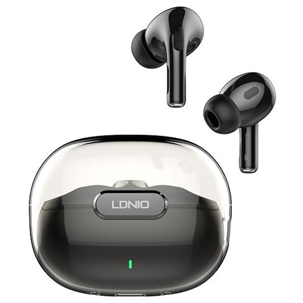 LDNIO T02 Bluetooth-compatible 5.3 In-Ear Earbuds Adaptive Noise Cancelling Hi-Fi 20-Hour Battery Translucent Design Headset for Sports