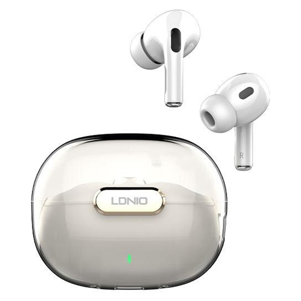 LDNIO T02 Bluetooth-compatible 5.3 In-Ear Earbuds Adaptive Noise Cancelling Hi-Fi 20-Hour Battery Translucent Design Headset for Sports