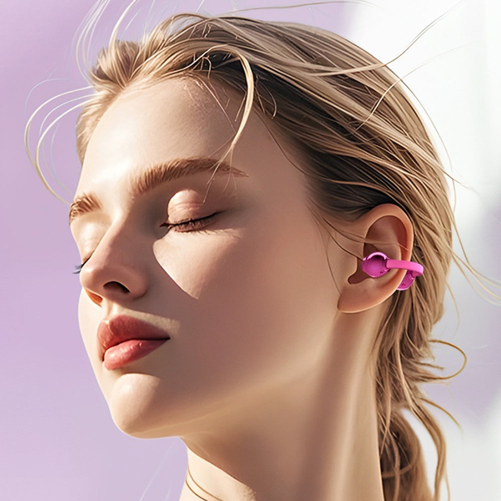 X22 OWS Open Ear Clip-On Earbuds Bluetooth-compatible 5.4 Wireless Earbuds with Purse Style Charging Case for Women