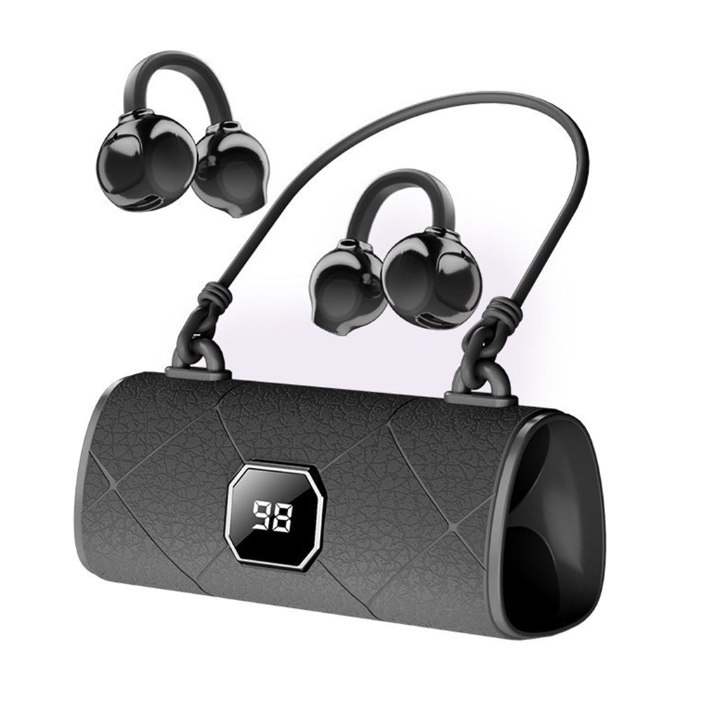 X22 OWS Open Ear Clip-On Earbuds Bluetooth-compatible 5.4 Wireless Earbuds with Purse Style Charging Case for Women