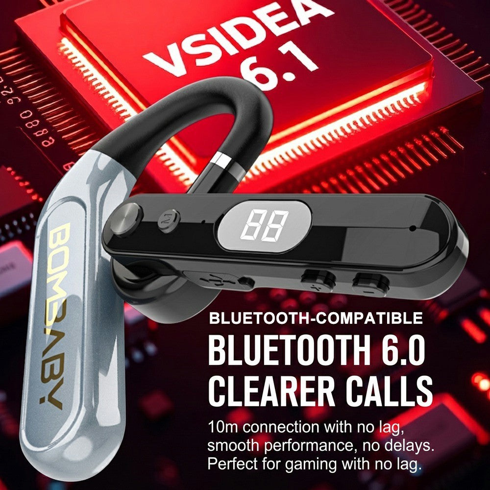 VSIDEA V82 Ear Hook Bluetooth-compatible Earphones Non-in-ear Wireless Earphones Digital Display for Business