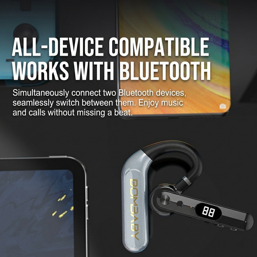 VSIDEA V82 Ear Hook Bluetooth-compatible Earphones Non-in-ear Wireless Earphones Digital Display for Business