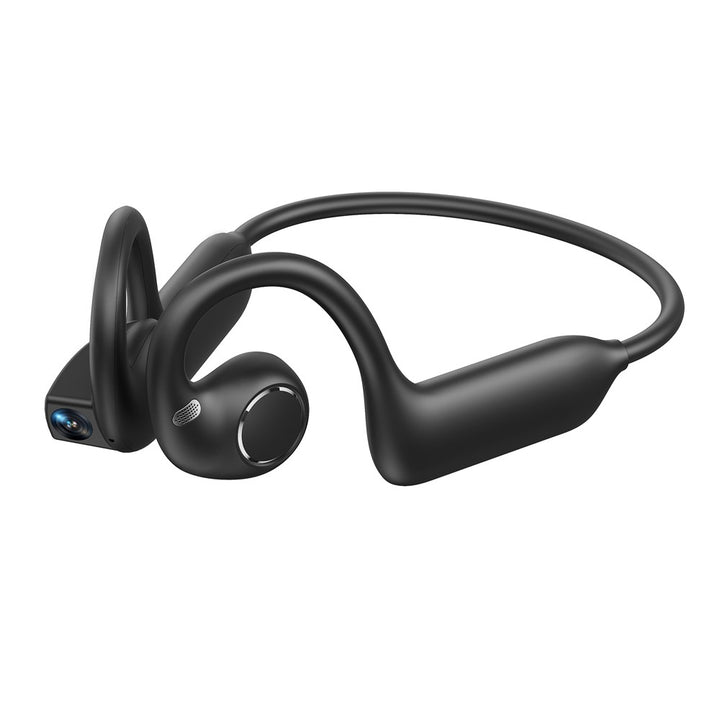 E12 AI Translation Smart Camera Bone Conduction Bluetooth-compatible Earphones 8MP 1080P EIS Video
