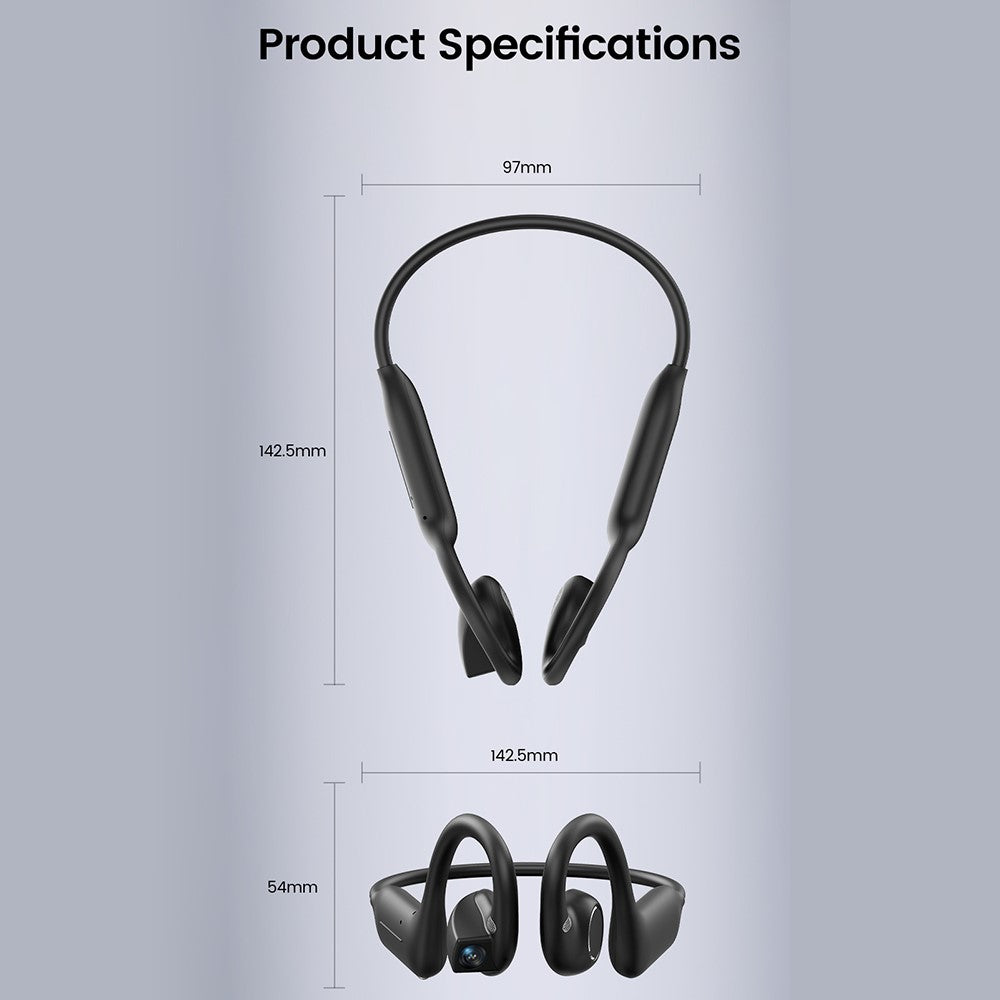 E12 AI Translation Smart Camera Bone Conduction Bluetooth-compatible Earphones 8MP 1080P EIS Video