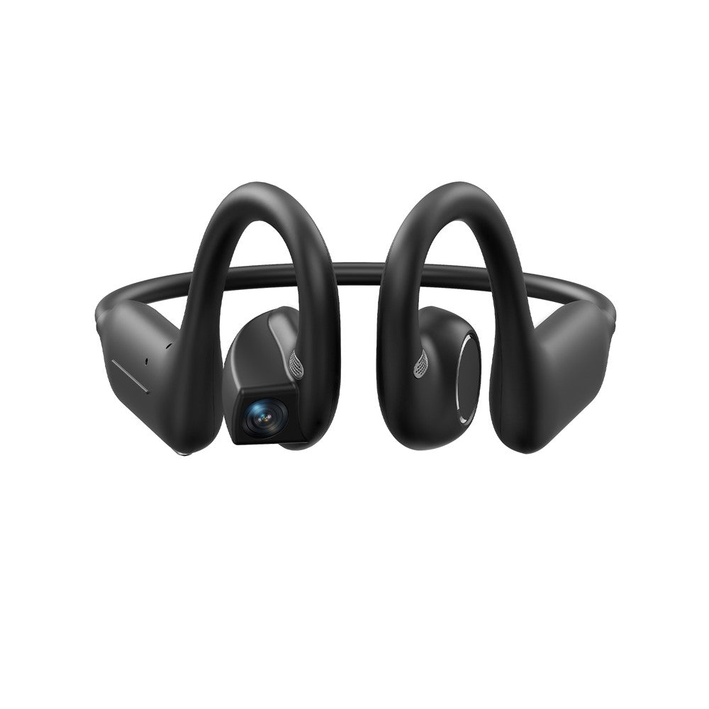 E12 AI Translation Smart Camera Bone Conduction Bluetooth-compatible Earphones 8MP 1080P EIS Video