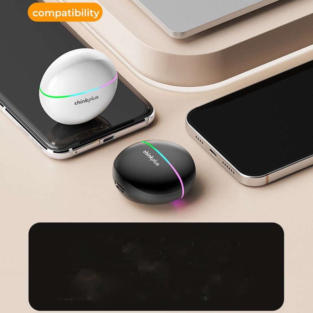 Lenovo Thinkplus XT97 wireless Bluetooth 5.2 earbuds with colorful light charging case and noise reduction