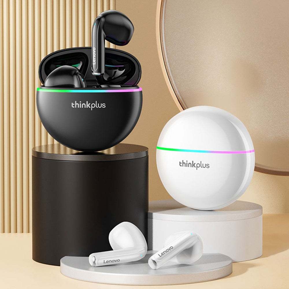 Lenovo Thinkplus XT97 Bluetooth 5.2 TWS wireless earbuds with colorful light charging case and noise reduction microphone