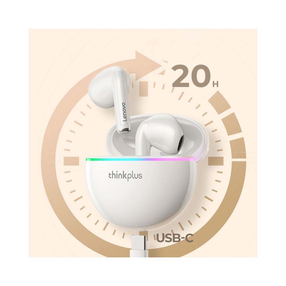 Lenovo Thinkplus XT97 Bluetooth 5.2 TWS earbuds with colorful light charging case and noise reduction