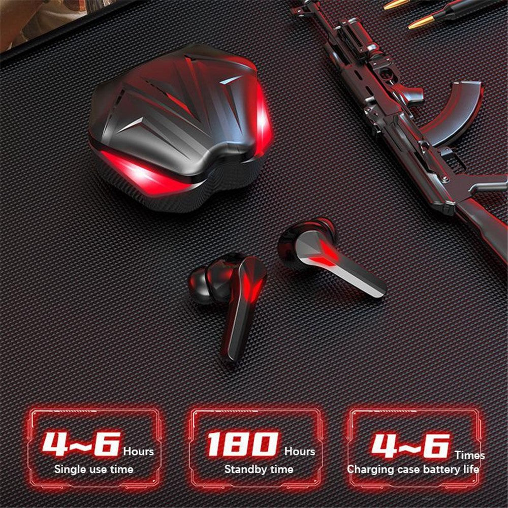 J13 Bluetooth-compatible Earbuds Binaural In-Ear Gaming Headset Dual Mode E-Sport Headphone with Digital Display / Breathing Light