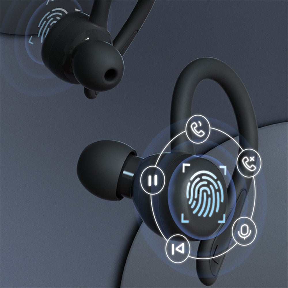 T40 Ear Hook Wireless Earphone IPX6 Waterproof Hands-free Touch Control Bending Sports Earbuds