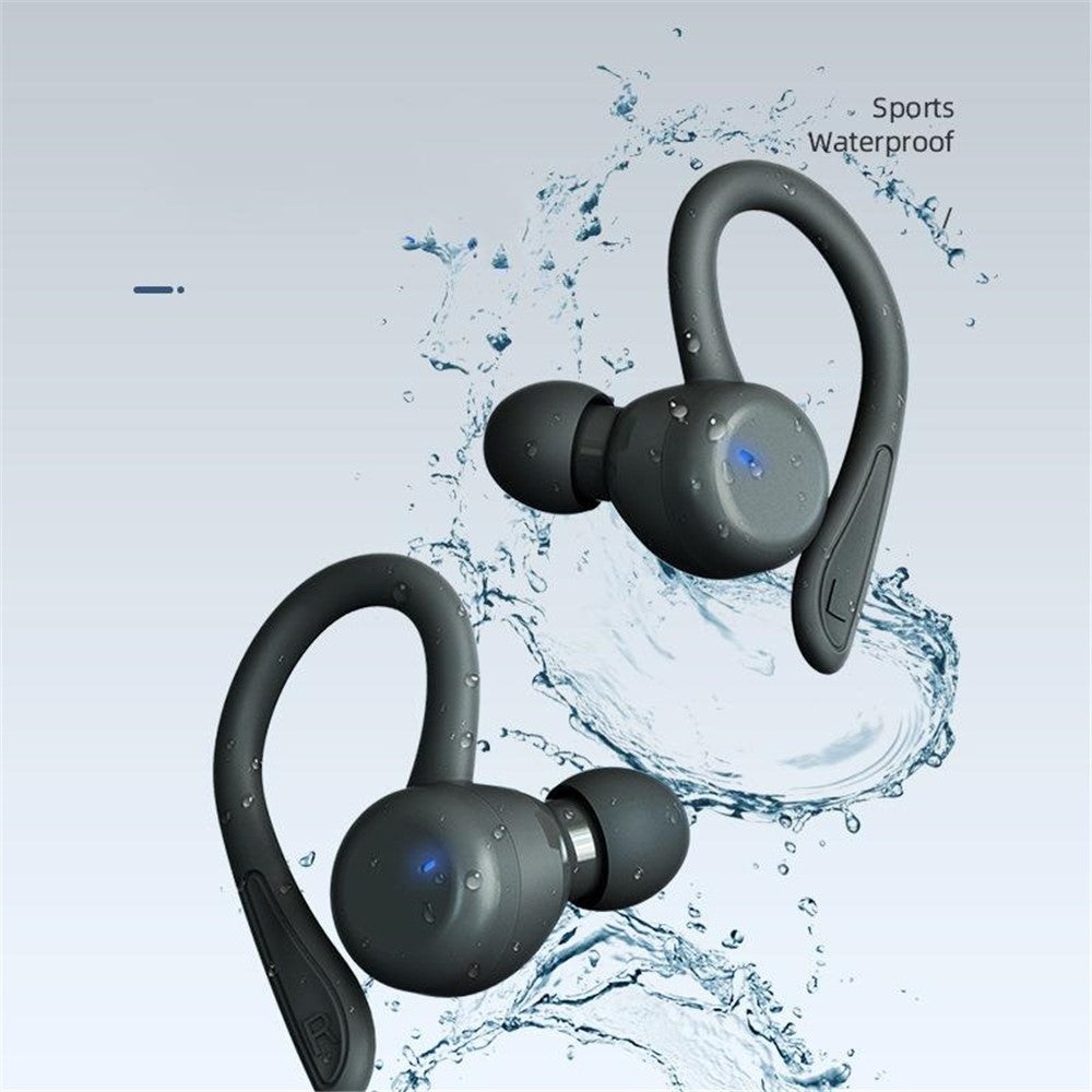 T40 Ear Hook Wireless Earphone IPX6 Waterproof Hands-free Touch Control Bending Sports Earbuds