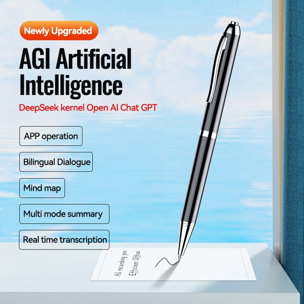 Q90A 32GB AI Voice Recorder ChatGPT Smart Transcription App-Controlled Audio Recording Pen