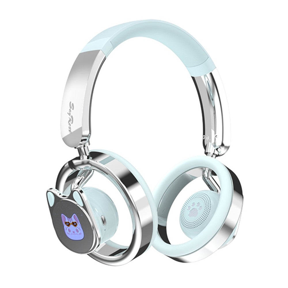 SAYROSE RJ-98 Cat Ear Design Gaming Headset Bluetooth-compatible V6.0 800mAh Over-Ear Open Back Headphones for Women Girls