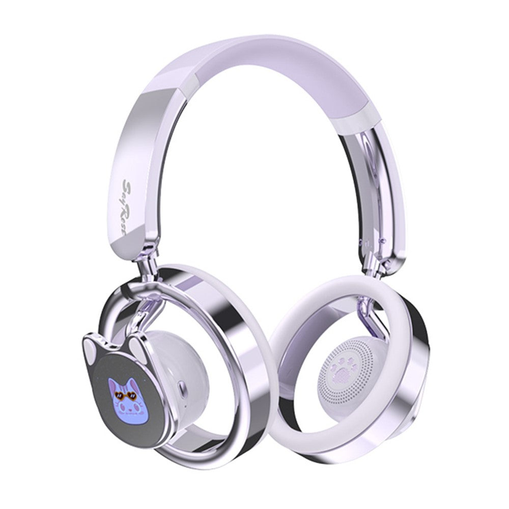 SAYROSE RJ-98 Cat Ear Design Gaming Headset Bluetooth-compatible V6.0 800mAh Over-Ear Open Back Headphones for Women Girls