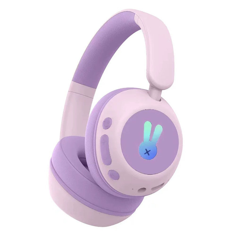 BT08C Children Wireless Over-Ear Headphones Bluetooth-compatible 6.0 Headset with RGB Light