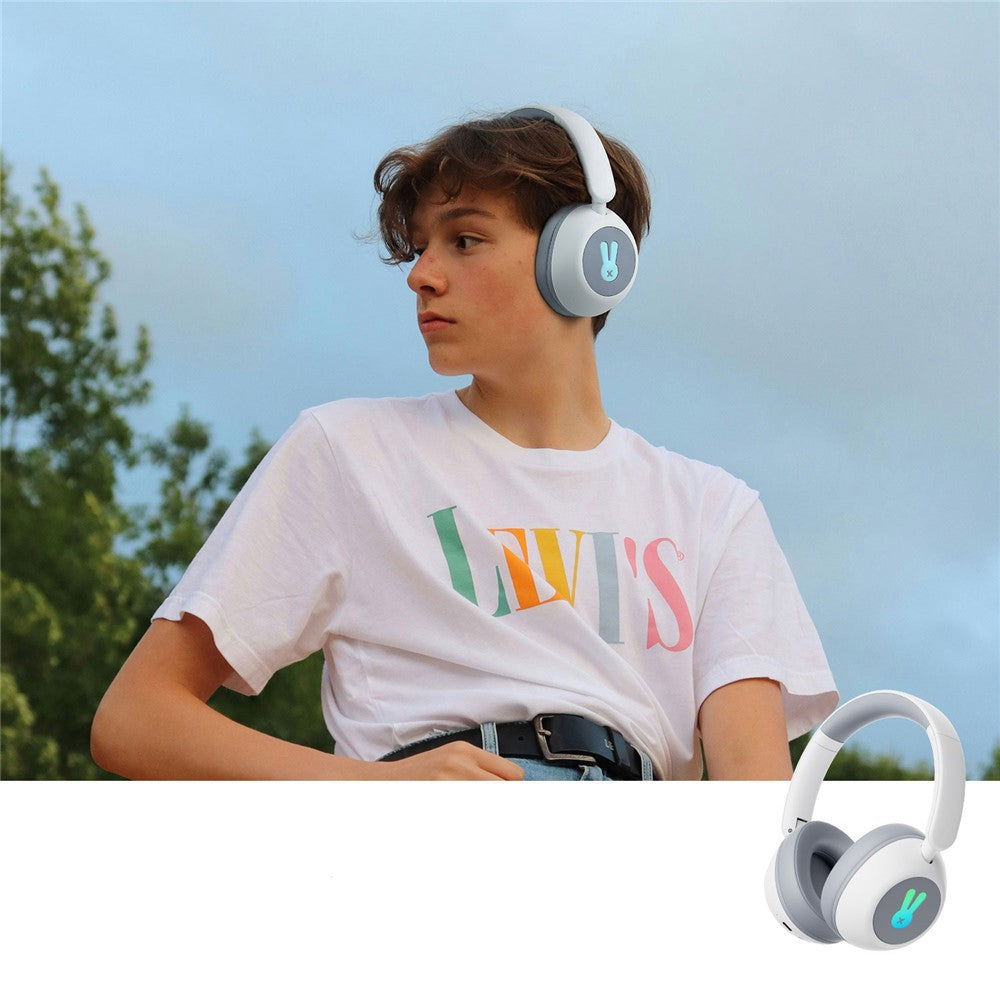 BT08C Children Wireless Over-Ear Headphones Bluetooth-compatible 6.0 Headset with RGB Light